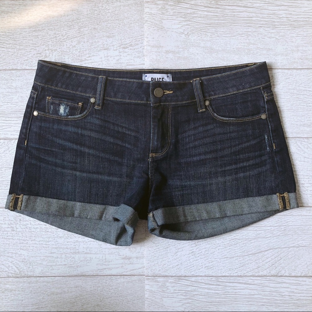 Paige denim dark wash shorts